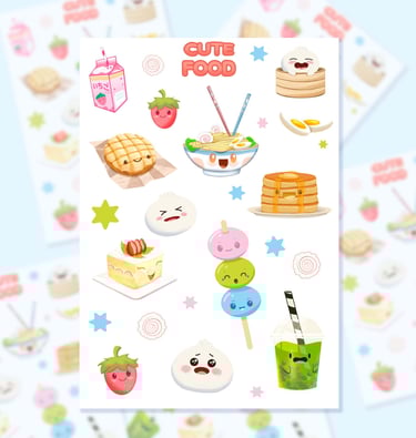 Stickers food kawaii coréen japonais