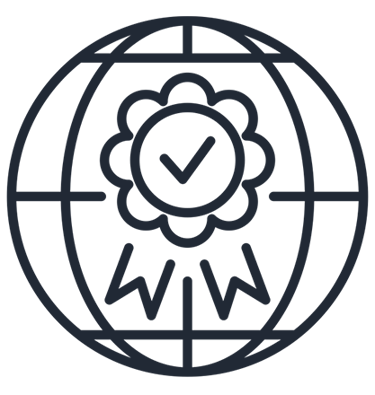 An icon with transparent background representing the ISO License