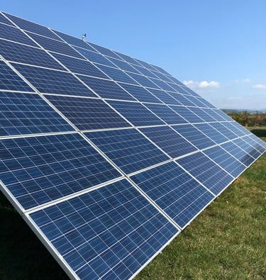 a ground mount installed solar array