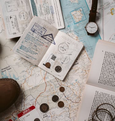 travel preparation, travel documentation, location maps
