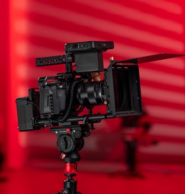 a camera with a camera attached to a tripod