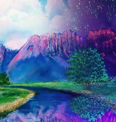 Summer View #1 (Bicameral Collection) by New Mexico Artist John Dick-Peddie