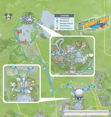2015 runDisney Walt Disney World Half Marathon Course Map