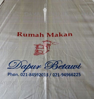 Payung promosi polos lipat jumbo silver
