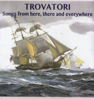 The cover of Trovatori's first studio album, Songs from Here, There and Everywhere