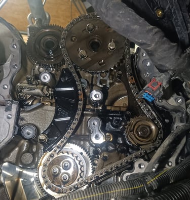 Distributieketting van een motor.