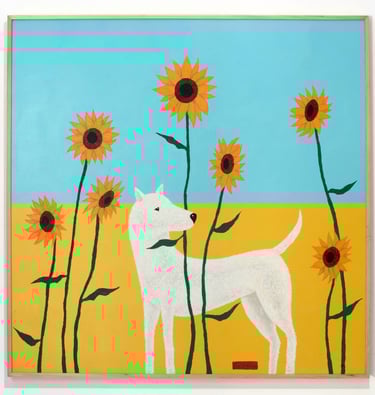 Among Sunflowers 2020, We are stardust series, 150x150cm (AVAILABLE, CONTACT FOR PRICE)