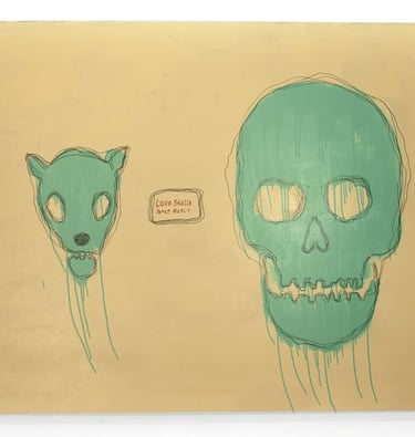 Love Skull, We are stardust series, 140x180cm