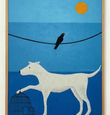 Sun and Black Bird 2020, We are stardust series, 100x70cm