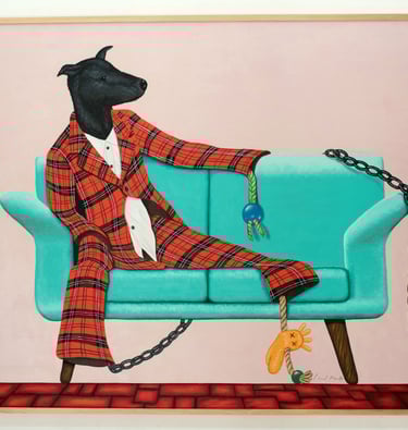 Turquoise Sofa Story 2021, We are stardust series, 120x150cm