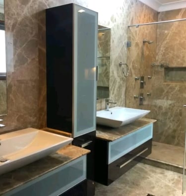 Luxurious Bathroom of 3 BHK Luxury Builder Floor in Vasant Kunj, Shanti Kunj