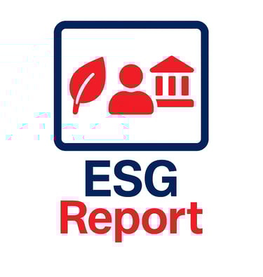 a logo for the esg report on the esg report