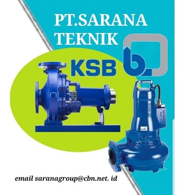 Jual KSB Centrifugal Pump, jual Sigma Gear Pump, jual Grundfos Submersible Pump.