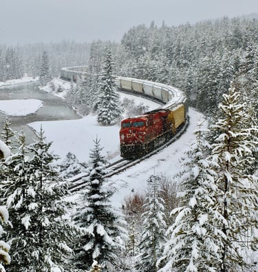 train snow trip winter