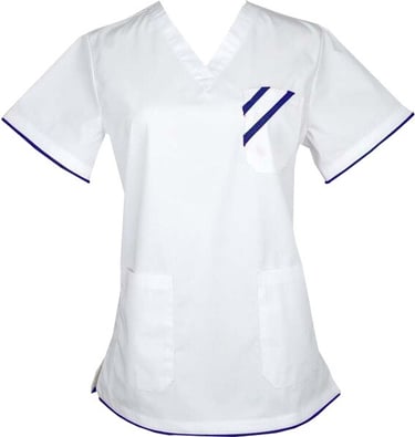 Filipina para enfermeria femenino con vivos en color azul marino