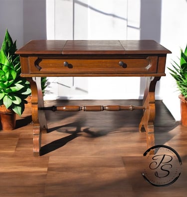 antique walnut stain vanity