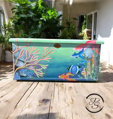sealife chest mural finish