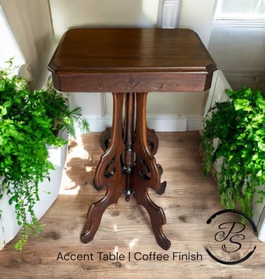 walnut antique accent table