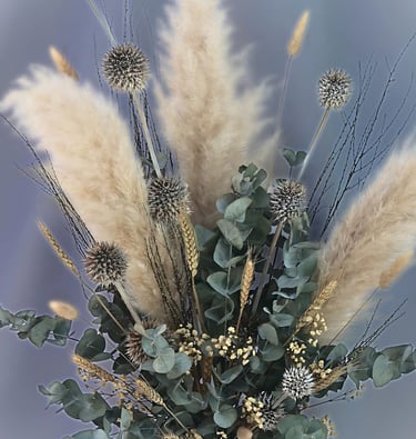 Fleurs séchées style bohème chic