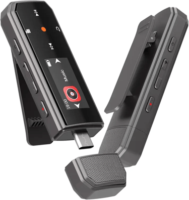 Ruizu Reproductor MP3 de 64GB Memoria USB Tipo-C y con Clip Portátil, con grabación y Radio