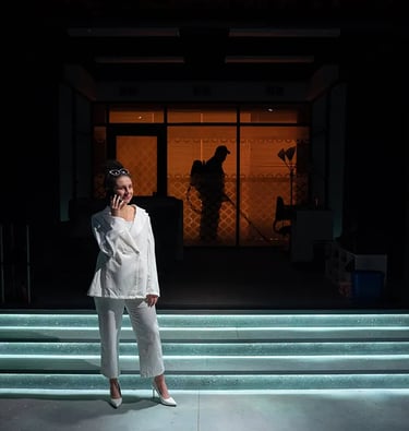 Gina Fonseca Orlando Arriaga in Fade at Kitchen Theatre Company