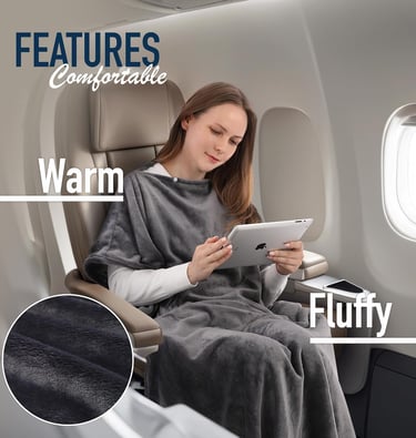 Travel blanket poncho style