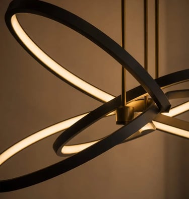 Modern Contemporary Chandelier Lighting for Living Room | Luxury Sculptural Pendant Light