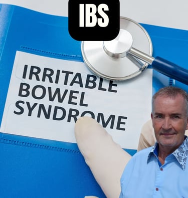 Client experiencing calm digestion after online gut-directed hypnotherapy for IBS.