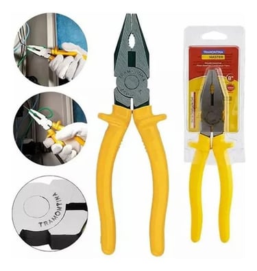 Tramontina 1001108 alicate universal 8" 1000V color amarelo
