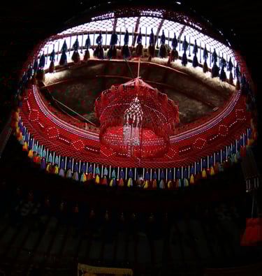Central prart of a yurt by Dastan Suiuntbekov