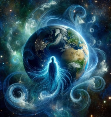 Elian, a cosmic traveller, created by Peter Pickering