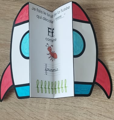 fusée abécédaire phonétique et graphique lettre F