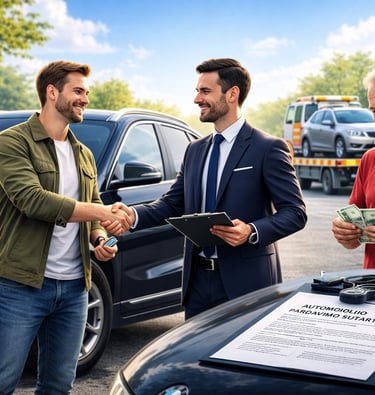 Automobilių supirkimas Lietuvoje – atsiskaitymas ir automobilio pardavimo procesas