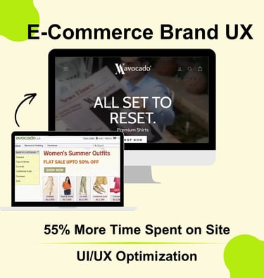  E-commerce brand UX case study mockup by Innovaytix