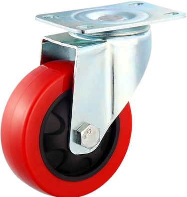 "Heavy duty PU caster wheels for industrial and furniture use - Alok Plastics"