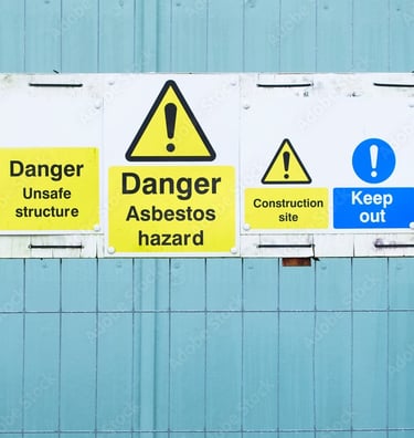 Asbestos Health and safety signage
