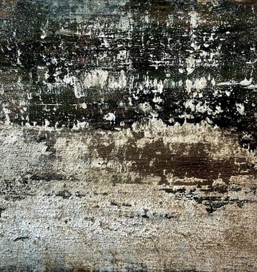 Mixed media abstract art. Landscape abstract. Laurence Moracchini Ditchling Studio.