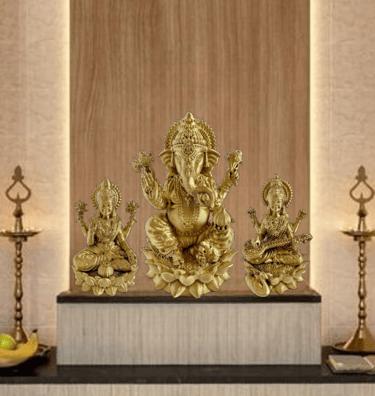 Hindu god idols in Pooja room