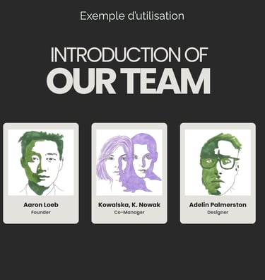 exemple utilisation portraits popart poru trombinoscope