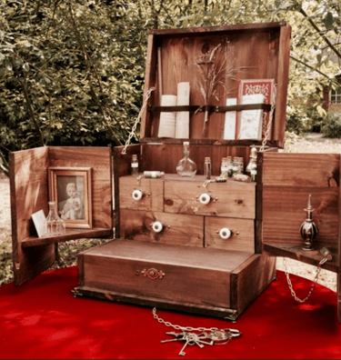 Escape room box transportable apothicaire roi