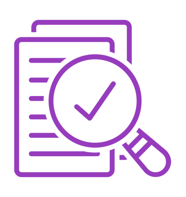 Documents avec dans la loupe une validation 
