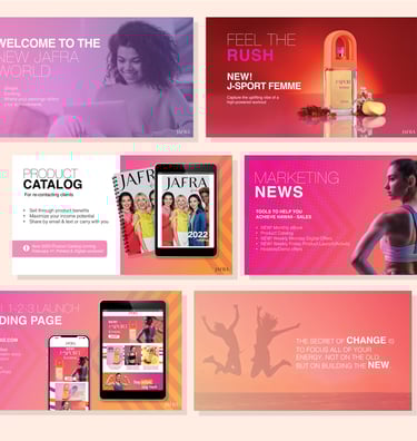 Pitch deck design neon modern clean dynamic