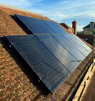 Jinko solar panel installation in Guildford Surrey.