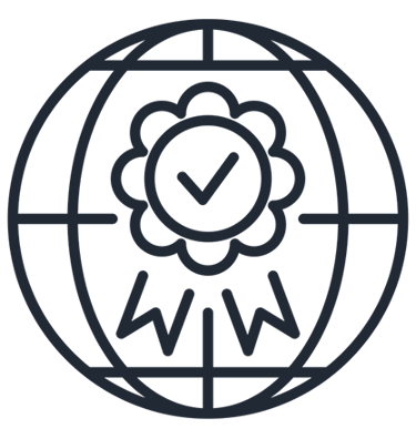 An icon with transparent background representing the ISO License