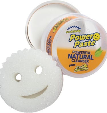 a white plastic container with a smiley face and a smiley face
