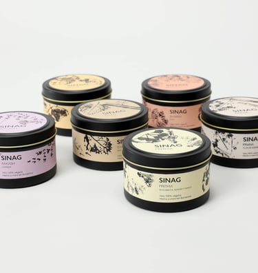 Pack 6, velas, sinag