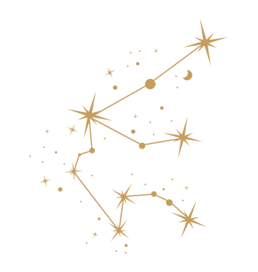 golden Aquarius constellation 