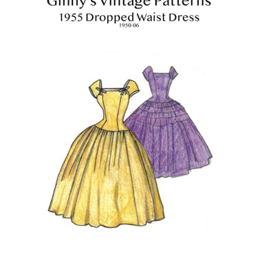 1950 dress, dropped waist