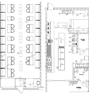 Example of a floor plan used for permit submission