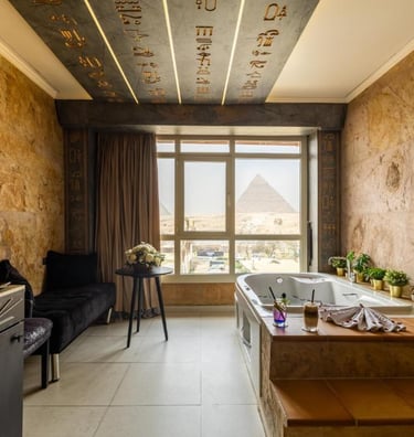 After a day filled in Cairo with exploration, couples can unwind in the comfortable accommodations.